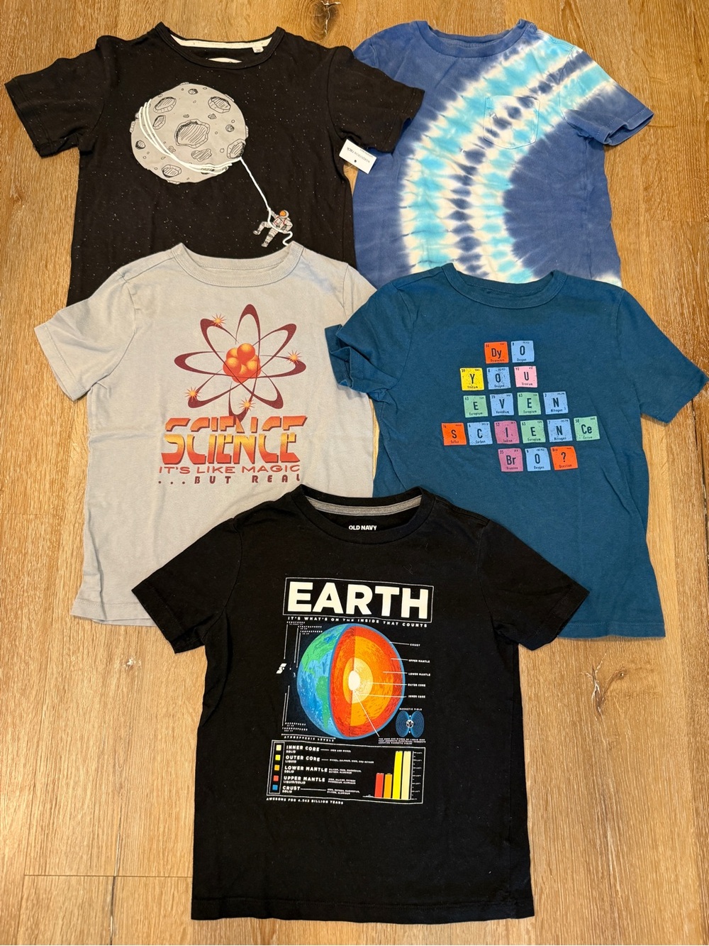 Planet Earth Science Graphic Tee Lots Size 6 or Small. T-shirts Summer Tops Lot.
